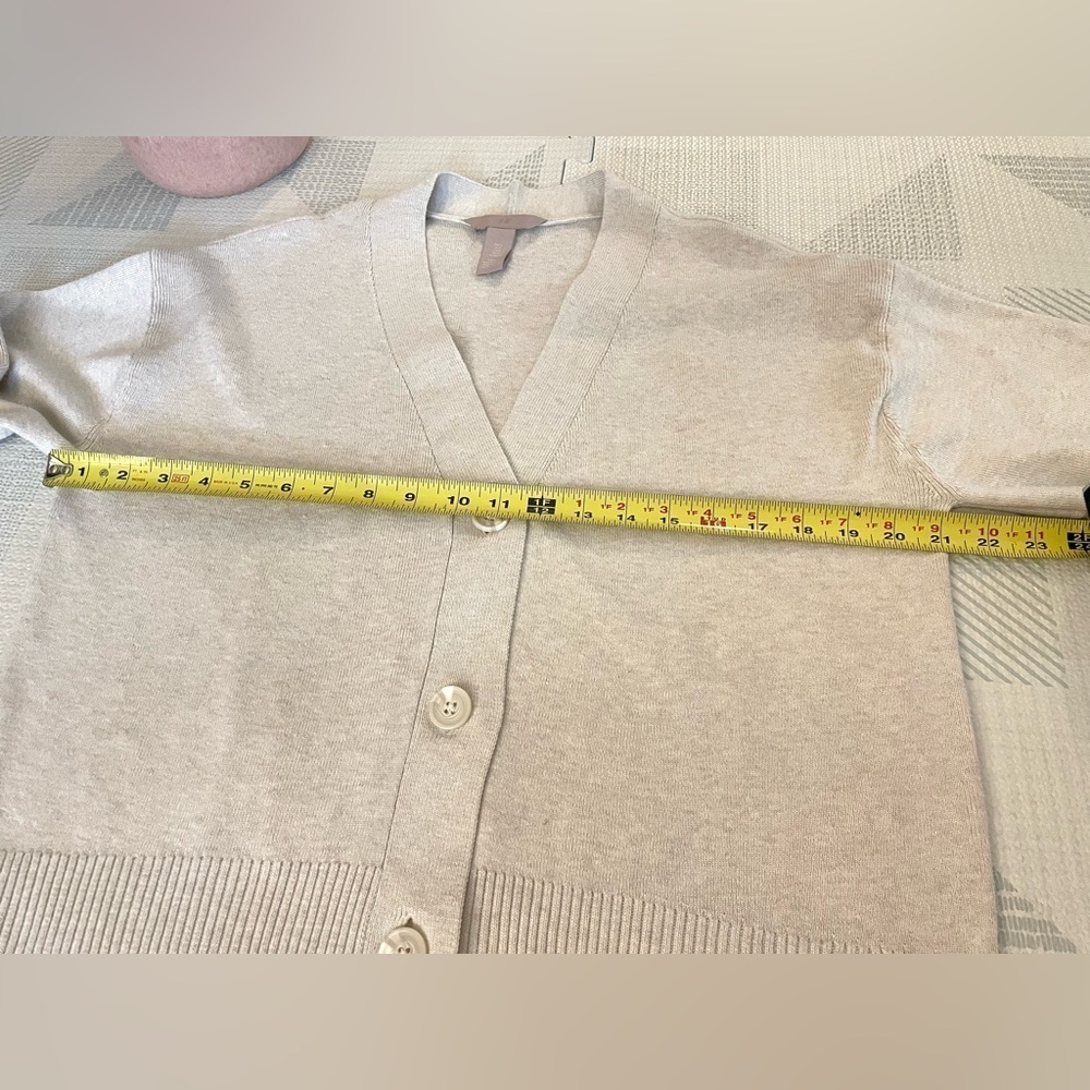 H&M Oversized Light Beige Cardigan Small - Picture 5 of 9